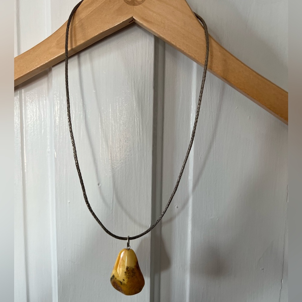Natural Raw Amber Amulet Pendant from the Baltic Sea
